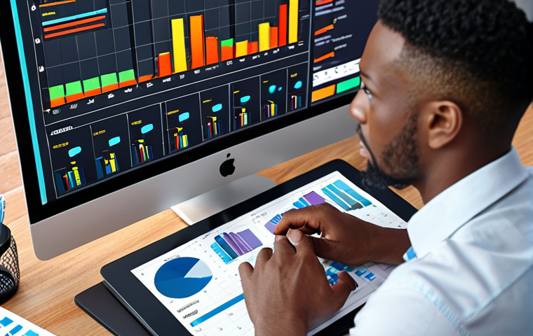 ** Data-driven media planner, analyzing charts and graphs with focused expression, modern office setting, emphasis on analytical thinking.

**
