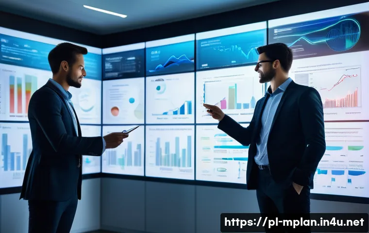 미디어 플래너가 알아야 할 광고 시장 용어 - A vibrant and dynamic image capturing the essence of "Digital Pulse of the Market." In a sleek, mode...