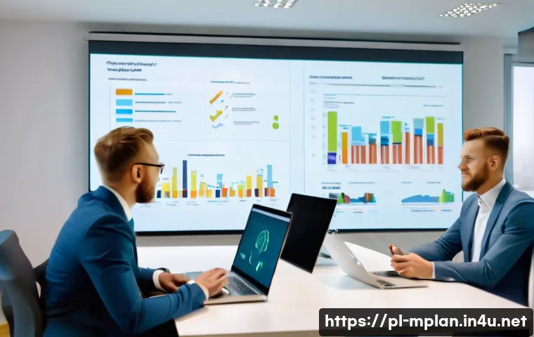 미디어 플래너가 알아야 할 법적 규제 - A professional digital marketing team meeting in a modern Warsaw office, discussing advertising comp...